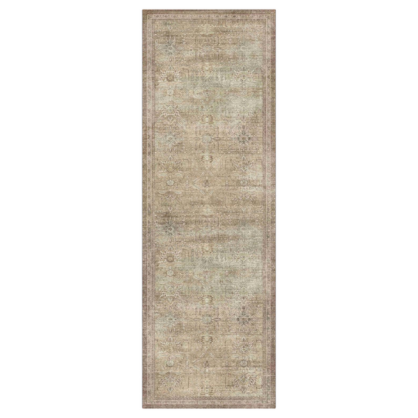 GENIMO Vintage Bohemian Print Non-Slip Runner Rug Brown