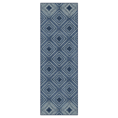 GENIMO Modern Geometric Checkered Machine Washable Non Slip Area Rug