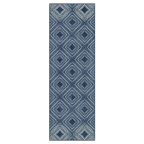 GENIMO Modern Geometric Checkered Machine Washable Non Slip Area Rug
