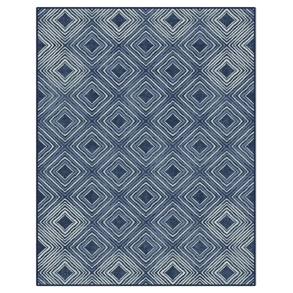 GENIMO Modern Geometric Checkered Machine Washable Non Slip Area Rug