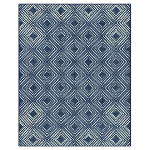 GENIMO Modern Geometric Checkered Machine Washable Non Slip Area Rug