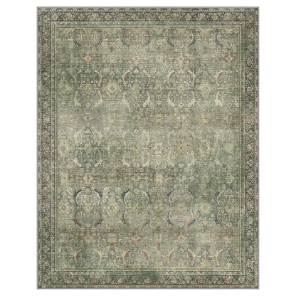 GENIMO Vintage Bohemian Symmetrical Print Cool Color Soft Area Rug