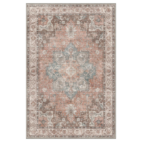GENIMO Gorgeous Prints Machine Washable Low Pile Area Rug