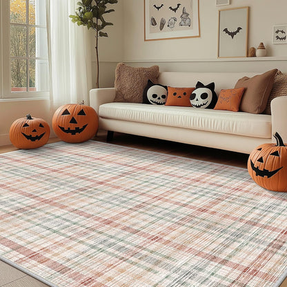 GENIMO Classic Plaid Print Machine Washable Non-Slip