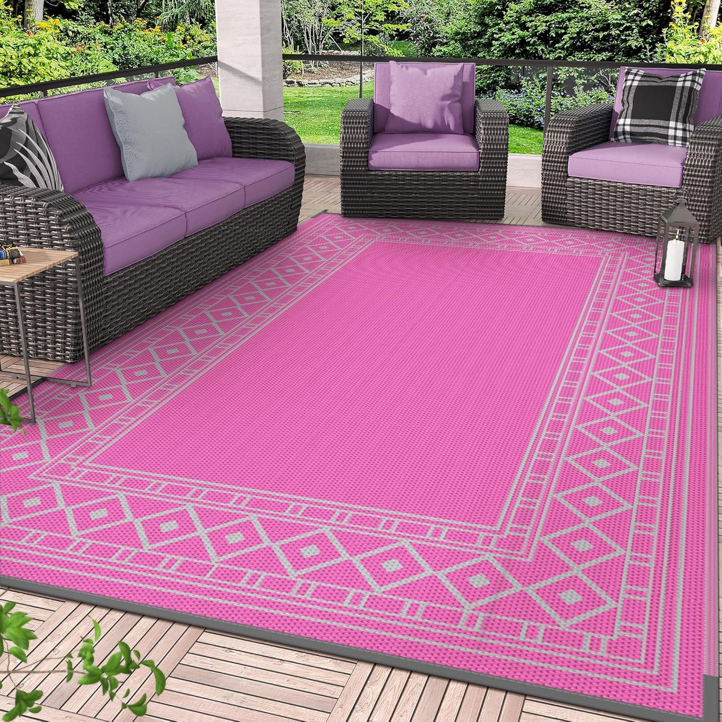 GENIMO Bohemian Style Waterproof Outdoor Rug