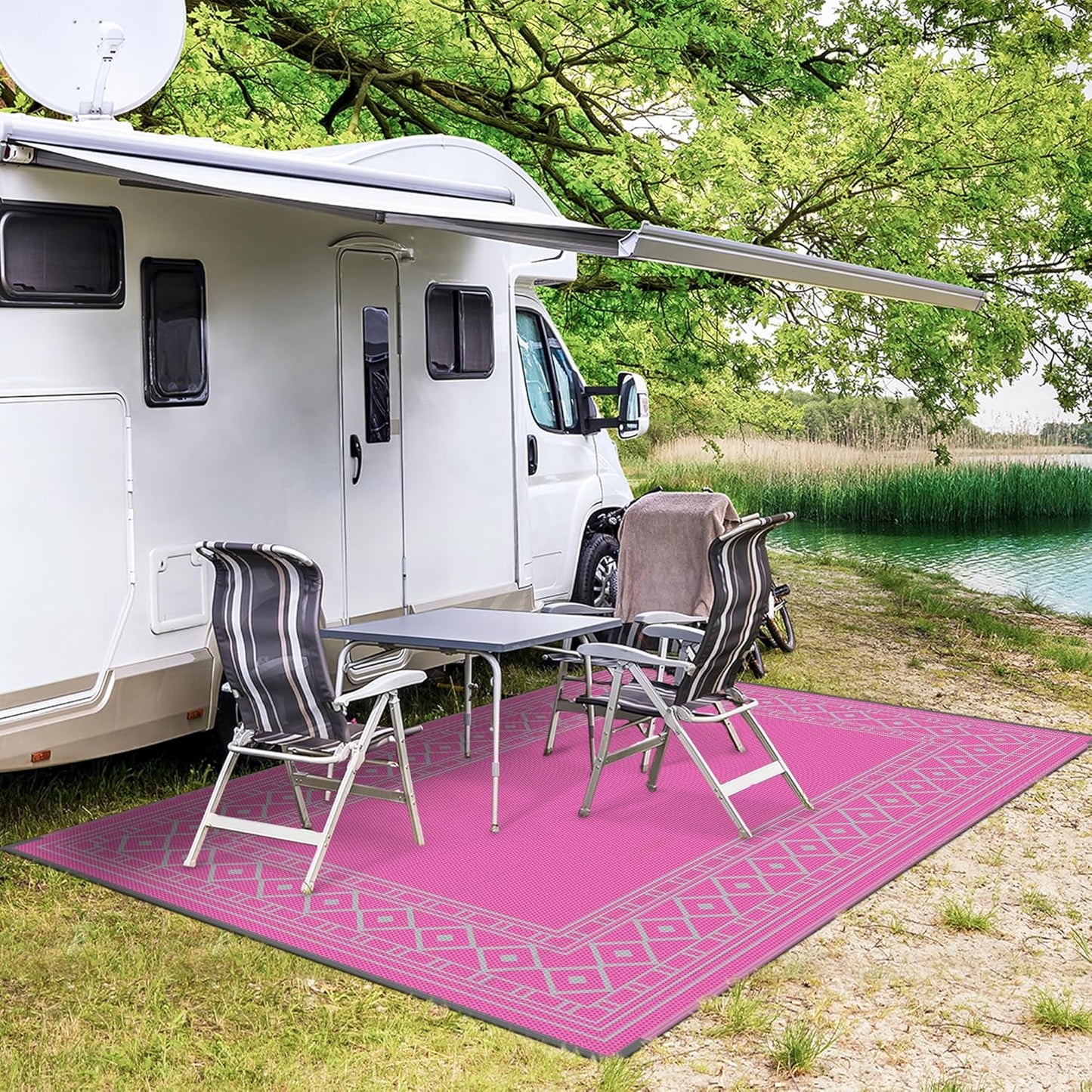 GENIMO Bohemian Style Waterproof Outdoor Rug