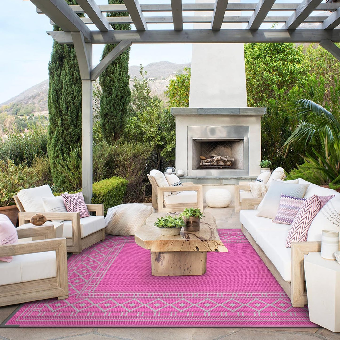 GENIMO Bohemian Style Waterproof Outdoor Rug