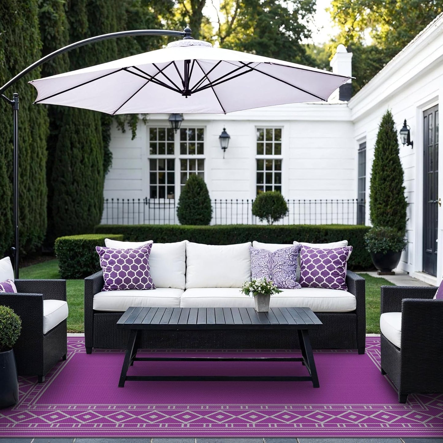 GENIMO Bohemian Style Waterproof Outdoor Rug