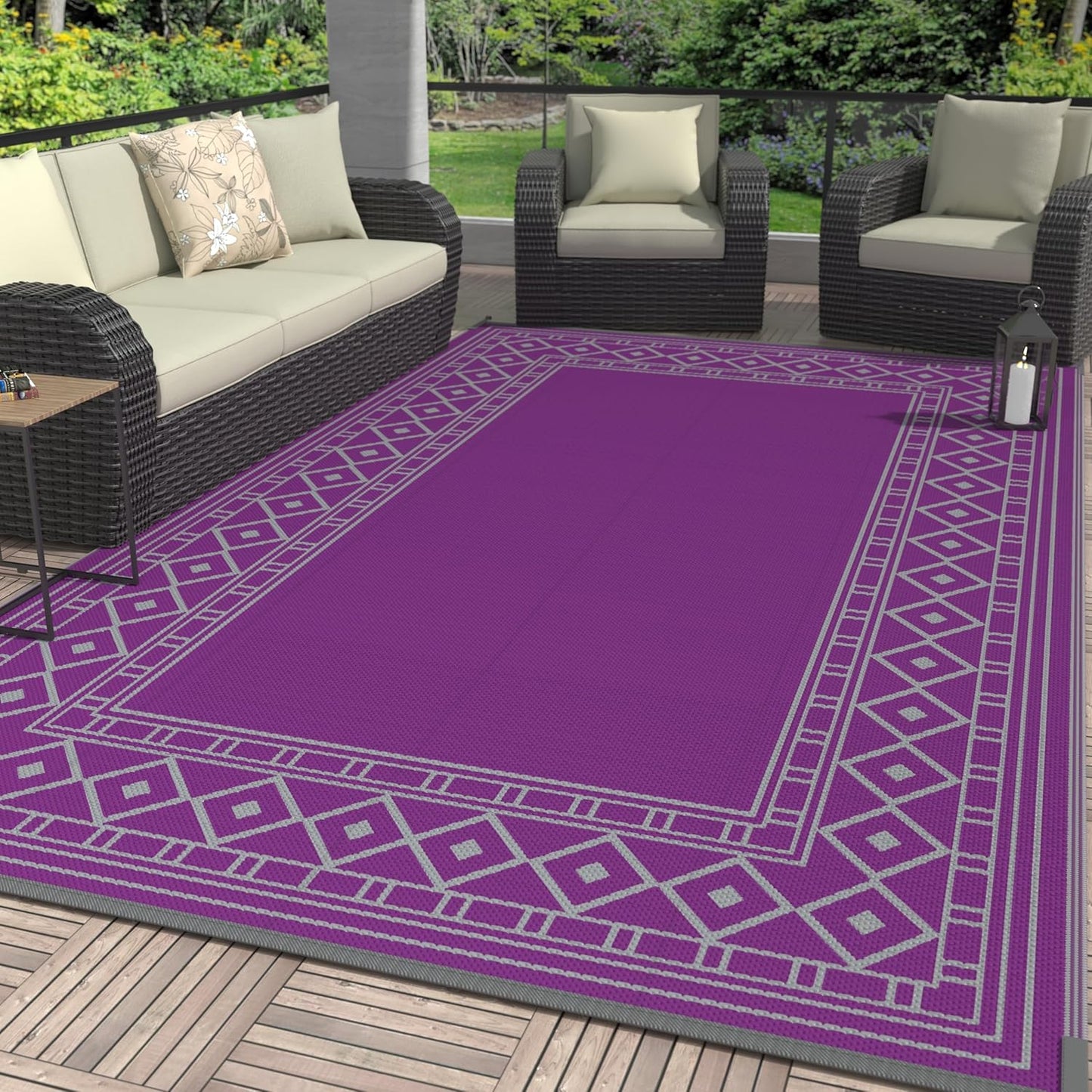 GENIMO Bohemian Style Waterproof Outdoor Rug