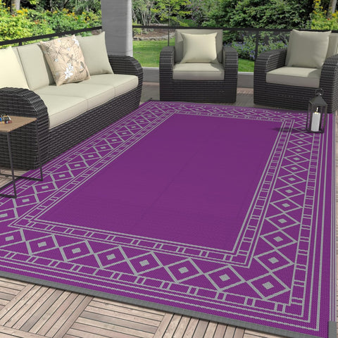 GENIMO Bohemian Style Waterproof Outdoor Rug