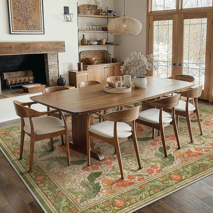 GENIMO Vintage Floral Machine Washable Area Rug