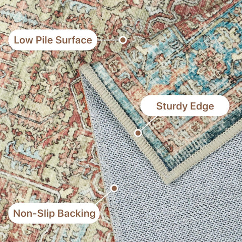 GENIMO Faded Totem Tribal Aged Area Rug