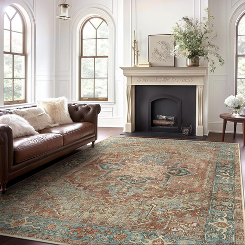 GENIMO Faded Totem Tribal Aged Area Rug