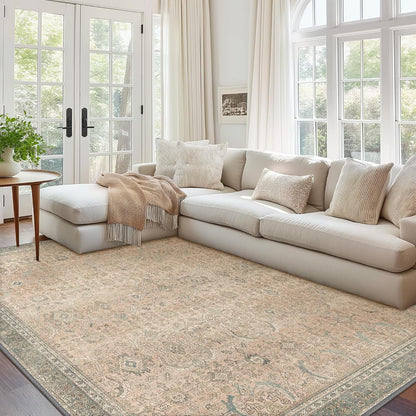 GENIMO Vintage Gorgeous Warm Color Non-Slip Washable Area Rug