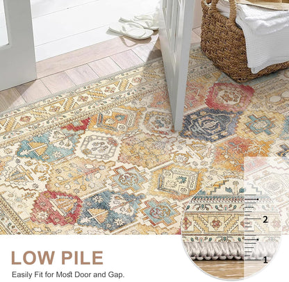 GENIMO Vintage Classic Print Light Color Washable Area Rug