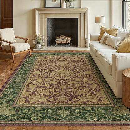 GENIMO Mysteriously Gorgeous Floral Pattern Print Area Rug