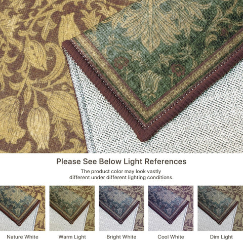 GENIMO Mysteriously Gorgeous Floral Pattern Print Area Rug