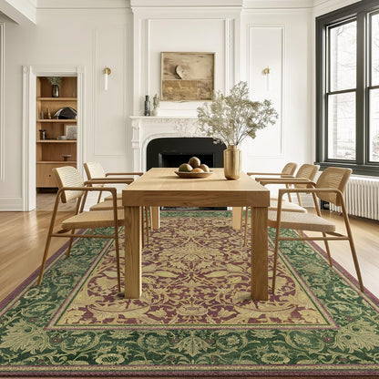 GENIMO Mysteriously Gorgeous Floral Pattern Print Area Rug