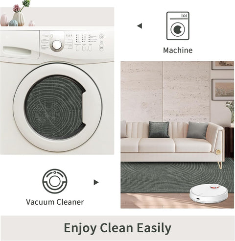 GENIMO Modern Minimalist Year Round Printed Non-Slip Area Rug