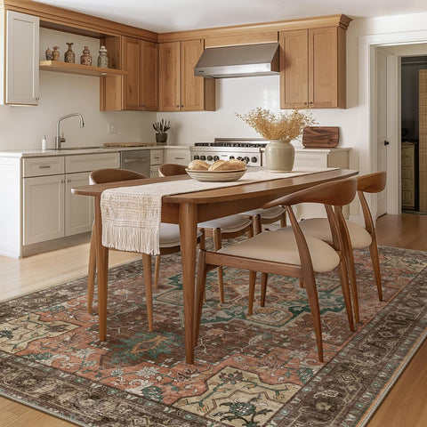 GENIMO Gorgeous Prints Machine Washable Low Pile Area Rug