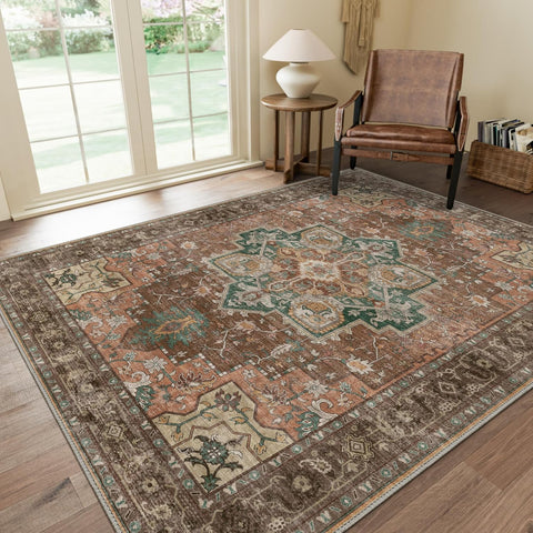 GENIMO Gorgeous Prints Machine Washable Low Pile Area Rug