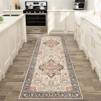 GENIMO Gorgeous Vintage Bohemian Print Machine Washable Runner Rug