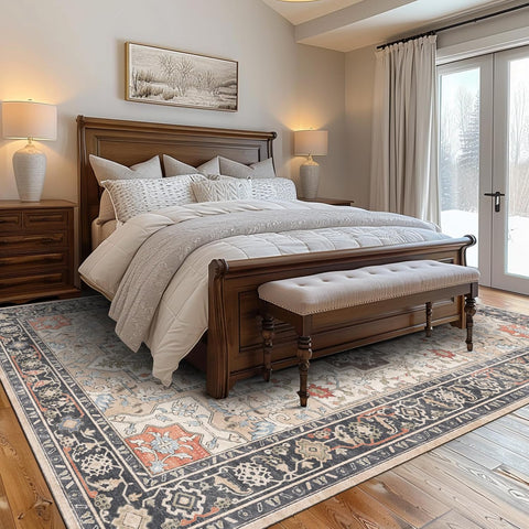GENIMO Gorgeous Prints Machine Washable Low Pile Area Rug