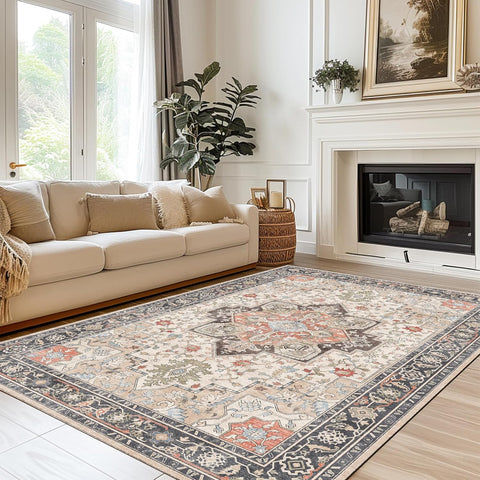 GENIMO Gorgeous Prints Machine Washable Low Pile Area Rug