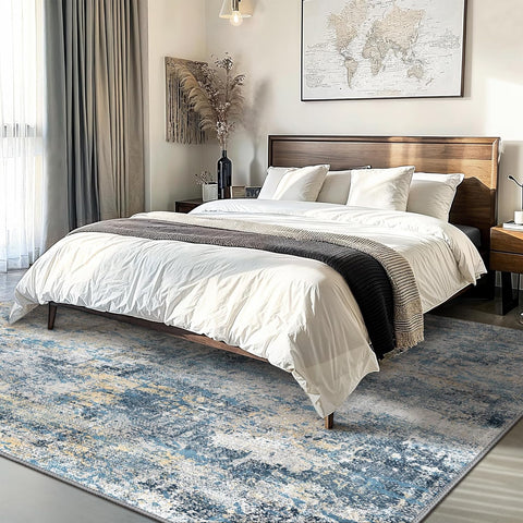 GENIMO Modern Foggy Abstract Texture Washable Area Rug