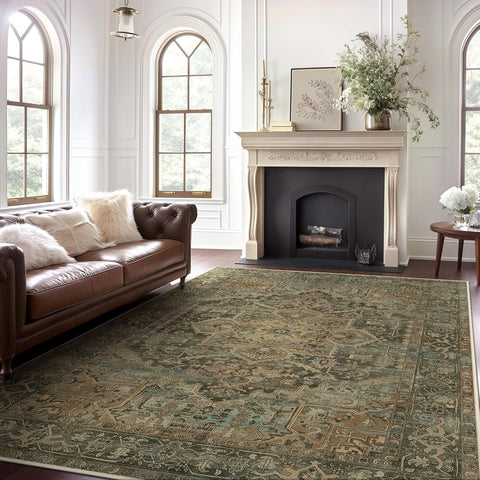 GENIMO Faded Totem Tribal Aged Area Rug