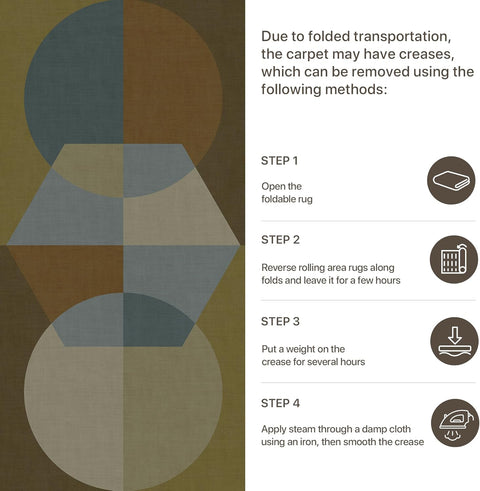 GENIMO Modern Geometric Aesthetic Patchwork Design Non-Slip Area Rug