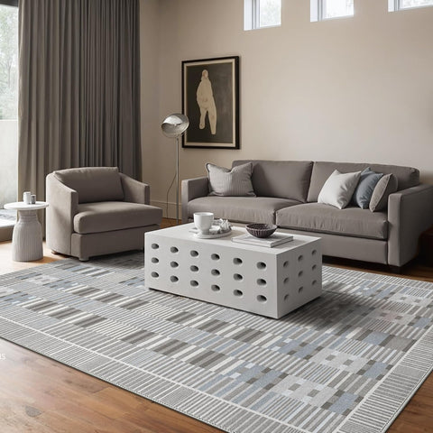 GENIMO Modern Minimalist Line Art Washable Non-Slip Area Rug