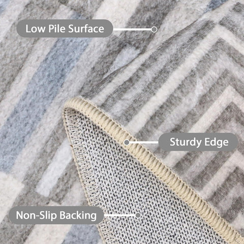 GENIMO Modern Minimalist Line Art Washable Non-Slip Area Rug