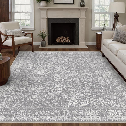 GENIMO Flourishing Floral Print Machine Washable Area Rug