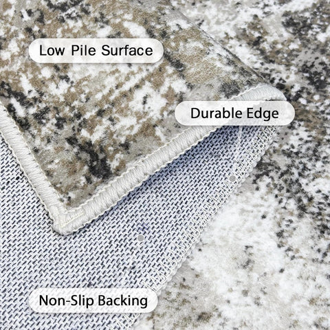 GENIMO Modern Ethereal Textured Washable Area Rug