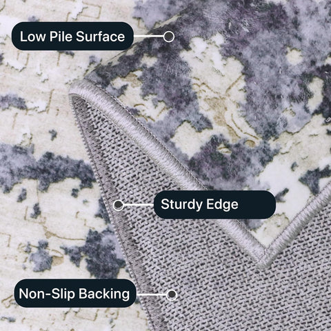 GENIMO Machine Washable Modern Abstract Soft Area Rug