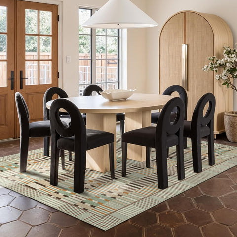 GENIMO Modern Minimalist Line Art Washable Non-Slip Area Rug