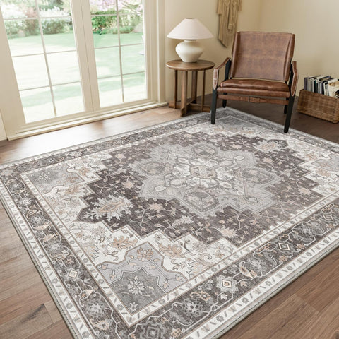 GENIMO Gorgeous Prints Machine Washable Low Pile Area Rug
