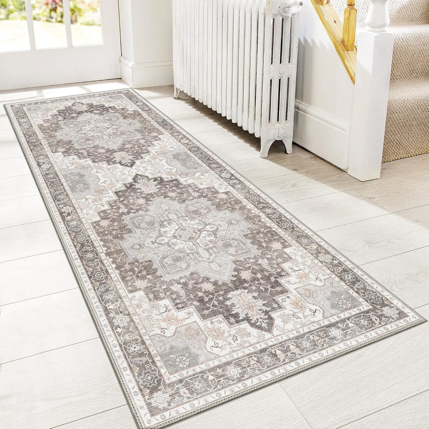 GENIMO Gorgeous Vintage Bohemian Print Machine Washable Runner Rug