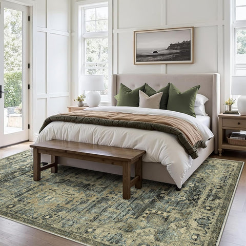 GENIMO Classic Persian Style Printed Low Pile Area Rug