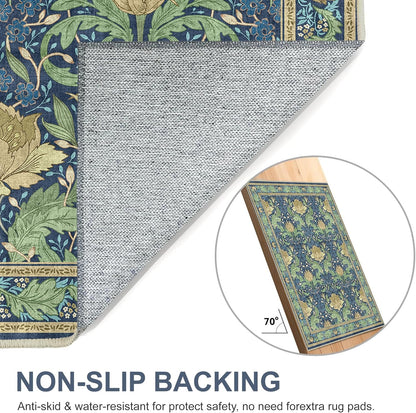 GENIMO Vintage Floral Machine Washable Area Rug