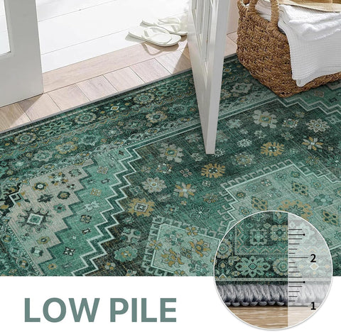 GENIMO Classic Gorgeous Floral Print Washable Area Rug