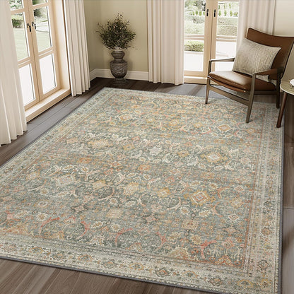 GENIMO Vintage Bohemian Symmetrical Print Warm Color Soft Area Rug