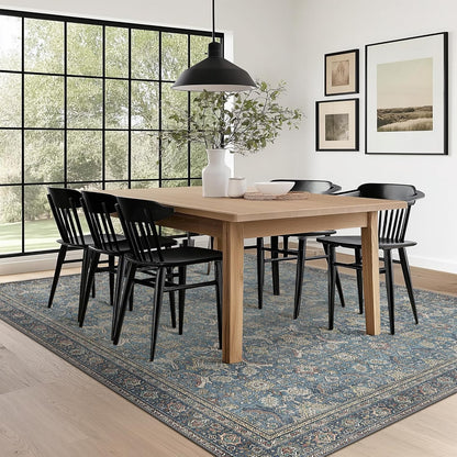 GENIMO Vintage Bohemian Symmetrical Print Cool Color Soft Area Rug