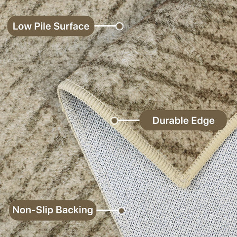 GENIMO Modern Minimalist Year Round Printed Non-Slip Area Rug
