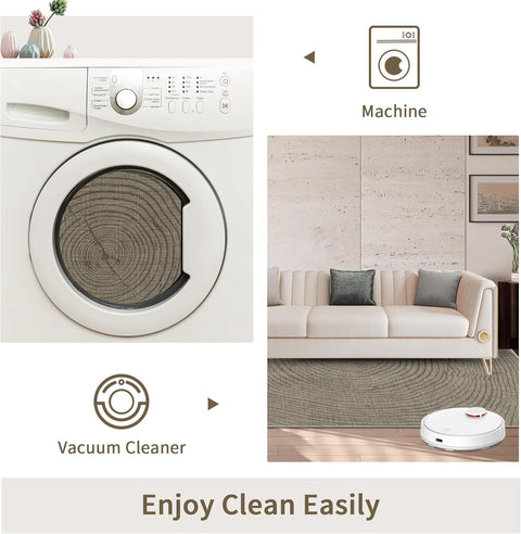 GENIMO Modern Minimalist Year Round Printed Non-Slip Area Rug