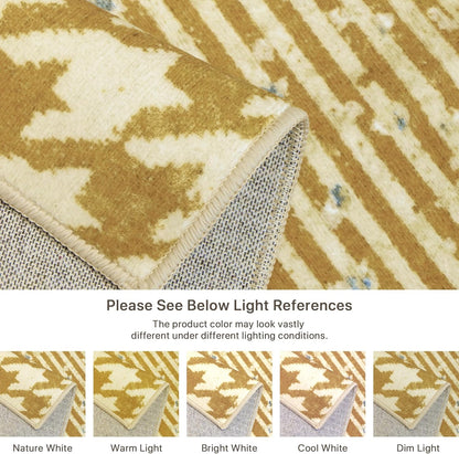 GENIMO Abstract Geometric Aesthetic Non-Slip Area Rug
