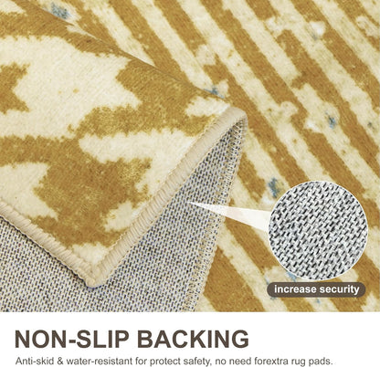 GENIMO Abstract Geometric Aesthetic Non-Slip Area Rug