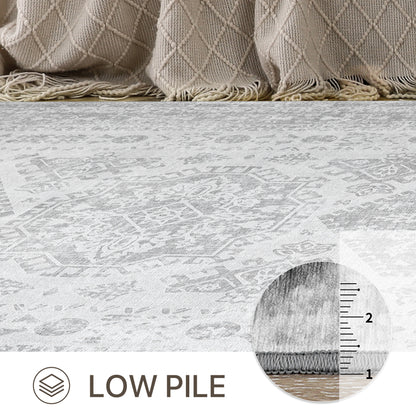 GENIMO Machine Washable Rugs Non Slip Carpet with Gripper AR1005