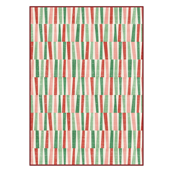 Caelum Christmas Washable Abstract Ribbon Green Rug - TZ3041 - ZZ - 3X5